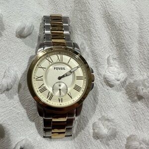 Fossil Two-Tone Silver and Gold Watch